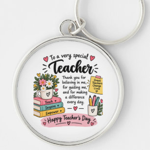 Teacher Appreciation Gift   Happy Teacher's Day  Keychain