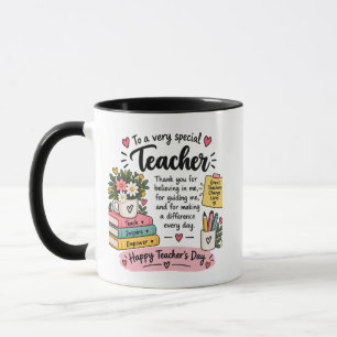 Teacher Appreciation Gift   Happy Teacher's Day  Mug