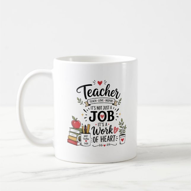 Teacher Appreciation Gift Mug Design for Educators (Left)