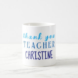 Teacher Appreciation Gift, Personalized Thank You Coffee Mug