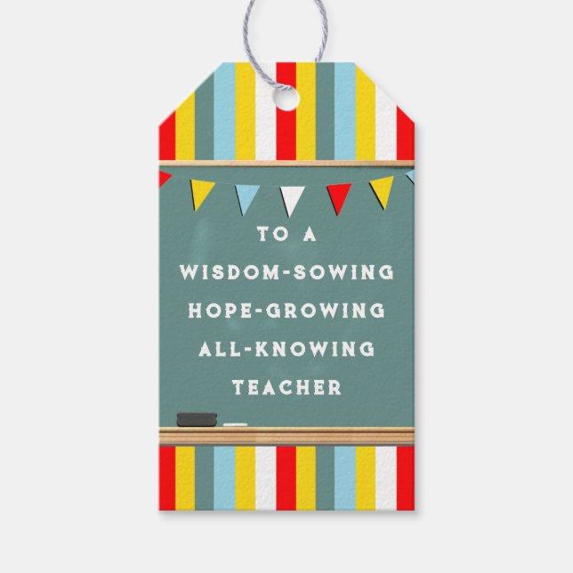 Teacher Appreciation Gift Tags (Front)