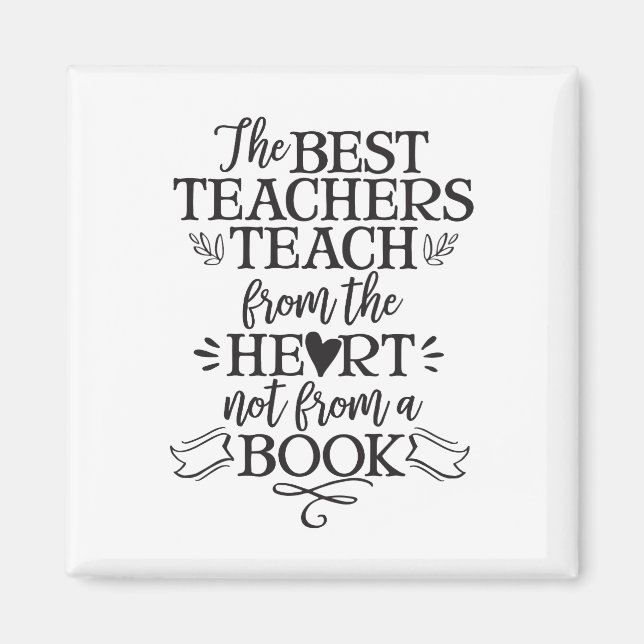 Teacher Appreciation Gift Teach Heart Thank You Magnet (Front)