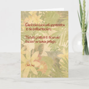 Teacher Appreciation Gratitude Thank You Card