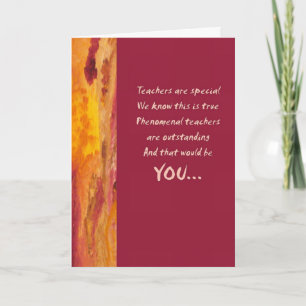 Teacher Appreciation Greeting Card