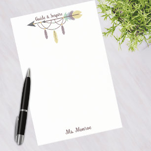 Teacher Appreciation Guide and Inspire Boho Arrow Post-it Notes