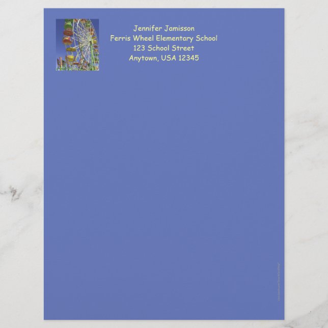Teacher Appreciation Letterhead Ferris Wheel (Front)