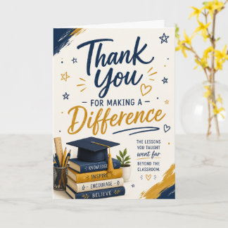 Teacher Appreciation | Making a Difference Card