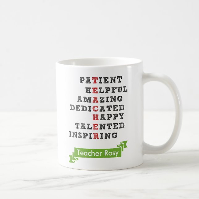 Teacher Appreciation Mugs Personalized with Name (Right)