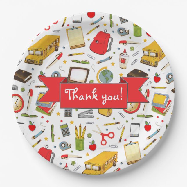 Teacher Appreciation Party Paper Plate (Front)