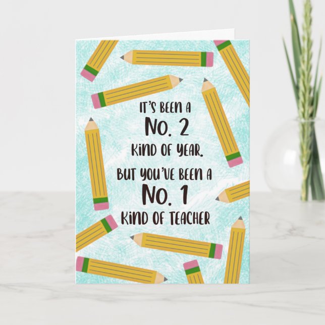 Teacher Appreciation Pencil Theme Card (Front)