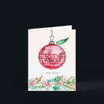 Teacher Appreciation | Personalized Christmas Card<br><div class="desc">Honour a special educator in your life with a personalized teacher gift. They have gone above and beyond to encourage your child’s learning and potential. Their patience in dealing with 20 kids (and those 20 kids’ parents) is admirable. And you see how much your child enjoys going to school every...</div>