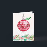 Teacher Appreciation | Personalized Christmas Card<br><div class="desc">Honour a special educator in your life with a personalized teacher gift. They have gone above and beyond to encourage your child’s learning and potential. Their patience in dealing with 20 kids (and those 20 kids’ parents) is admirable. And you see how much your child enjoys going to school every...</div>