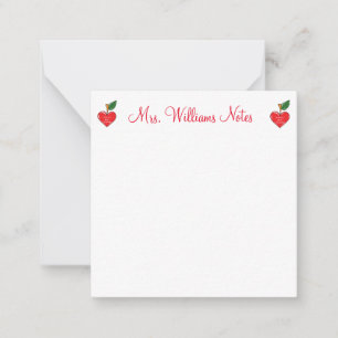 teacher appreciation personalized cute hearts chic card