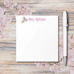 Teacher appreciation personalized pencil with bow notepad<br><div class="desc">Teacher appreciation personalized pencil with bow Notepad Add your own name, or the name of someone who would love it! Great for your favourite teacher, principal, secretary, dean, or anyone else at school! This notepad is a great size, and fully customizable! The sturdy paper and simplistic yet cute design is...</div>