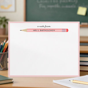 Teacher Appreciation Personalized Stationery Card