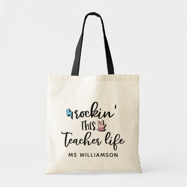 Teacher Appreciation Personalized Teacher Tote Bag (Front)
