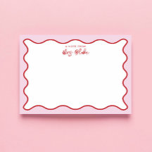 Teacher Appreciation Pink Red Wavy