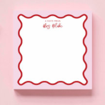 Teacher Appreciation Pink Red Wavy