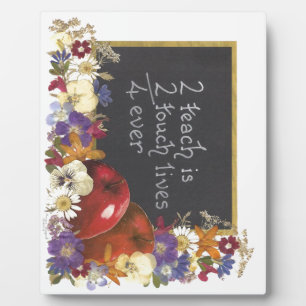 Teacher appreciation plaque