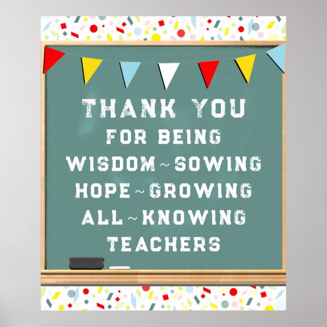 Teacher Appreciation Poster (Front)