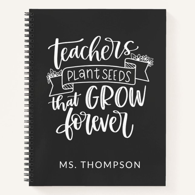 Teacher Appreciation Quote Personalized Notebook (Front)