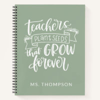 Teacher Appreciation Quote Personalized Sage Green