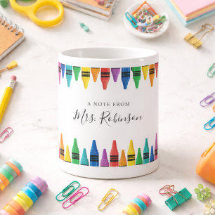  Teacher Appreciation Rainbow Crayon Coffee Mug