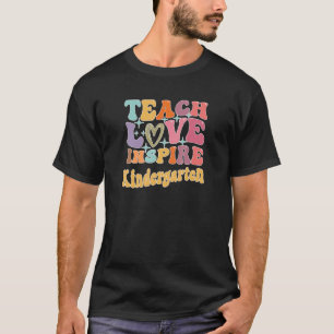 Teacher Appreciation Retro Groovy Teach Kindergart T-Shirt