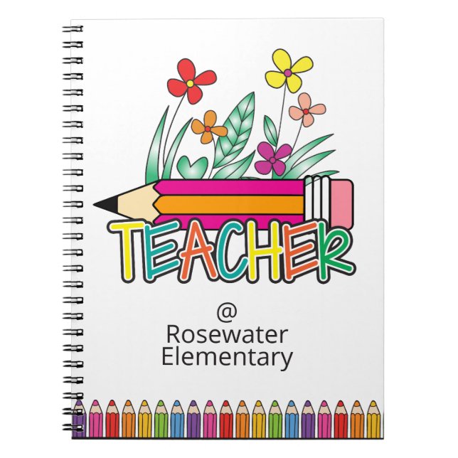 Teacher Appreciation School Name Notebook (Front)
