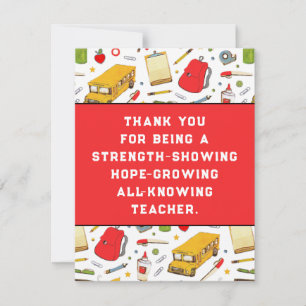 Teacher Appreciation Thank You Card