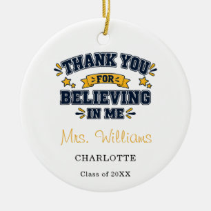 Teacher appreciation Thank You Ceramic Ornament