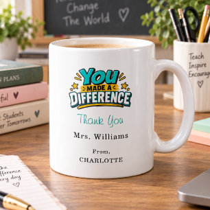 Teacher appreciation Thank You Coffee Mug
