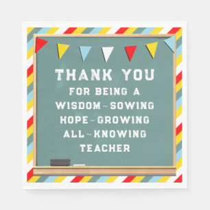 Teacher Appreciation Thank You Napkin