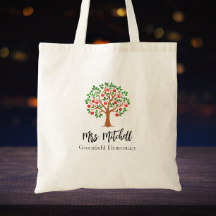 Teacher Appreciation Thank You Teacher Apple Tree Tote Bag