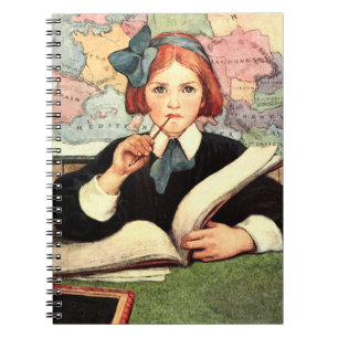 Teacher Appreciation Vintage Art Gift  Notebook