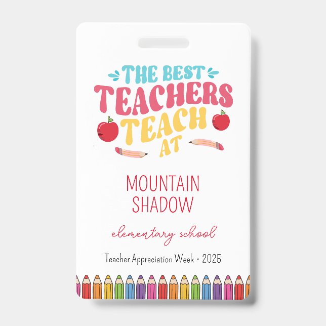 Teacher Appreciation Week  Badge (Front)