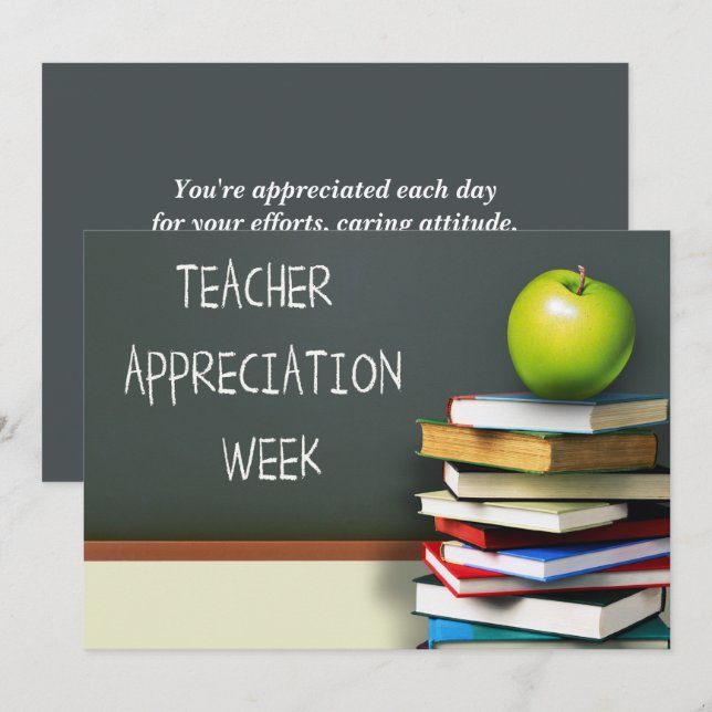 Teacher Appreciation Week Custom Thank You Card (Front/Back)
