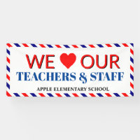 Teacher Appreciation Week Navy & red apple
