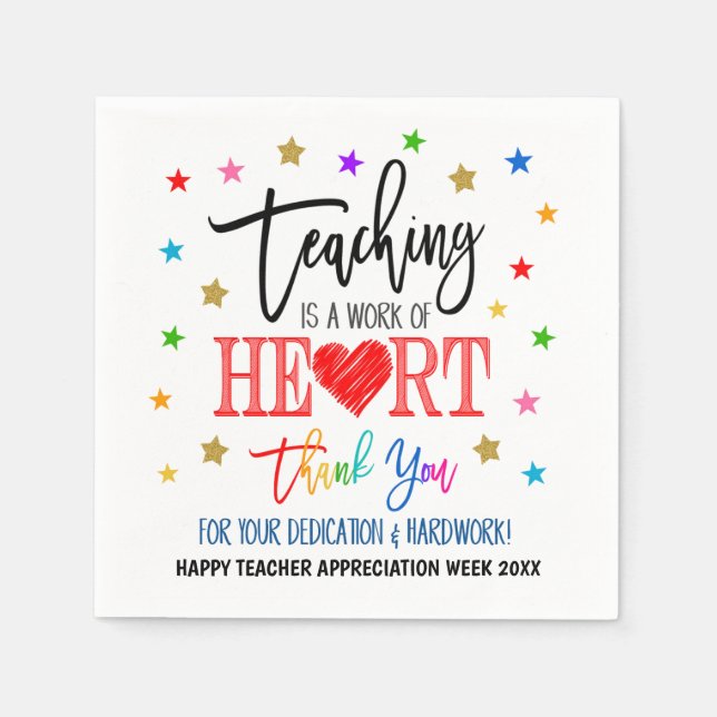 Teacher Appreciation Week Party Decor Paper Napkin (Front)
