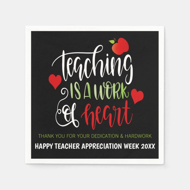 Teacher Appreciation Week Party Decor THANK YOU Napkin (Front)