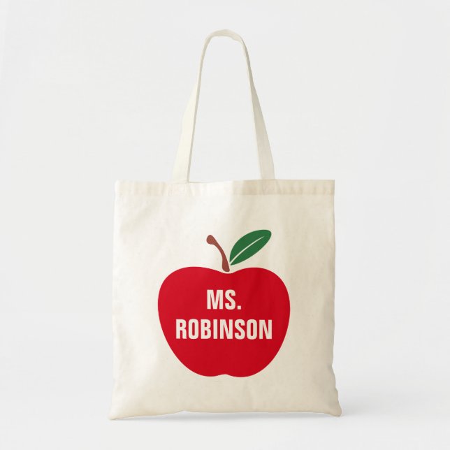 Teacher Appreciation Week (Personalize Name) Tote Bag (Front)