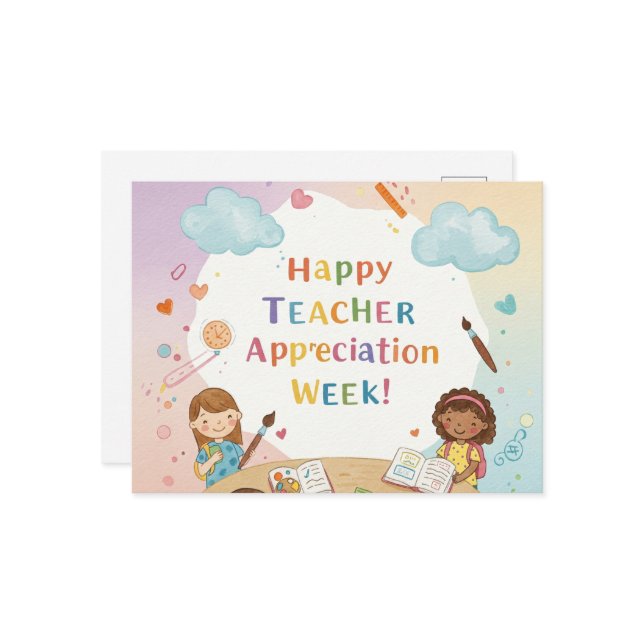 Teacher Appreciation Week Postcard (Front/Back In Situ)