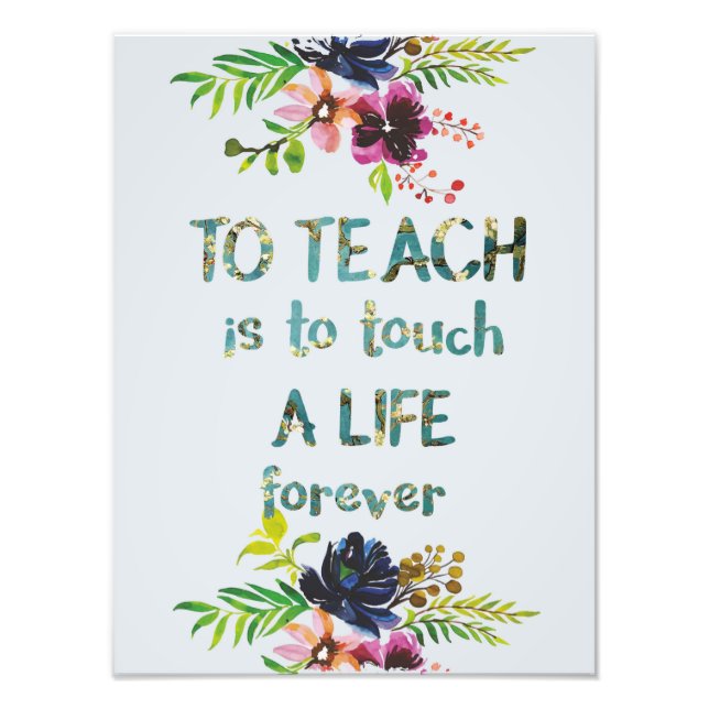 Teacher Appreciation Week Teacher Quote Typography Photo Print (Front)