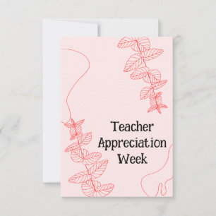 Teacher Appreciation Week  Thank You Card