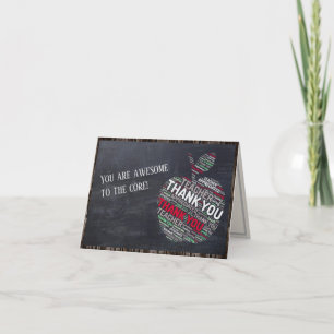 Teacher Appreciation Word Cloud Thank You Card
