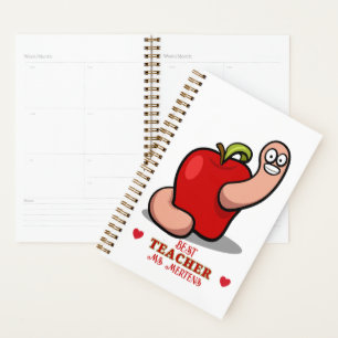 Teacher Appréciation Worm in Apple Ajouter un nom
