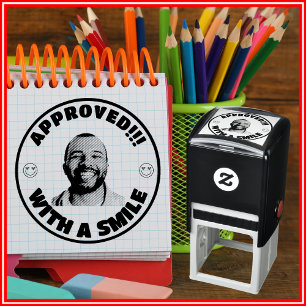 Teacher Approved Custom Funny Face Photo Self-inking Stamp