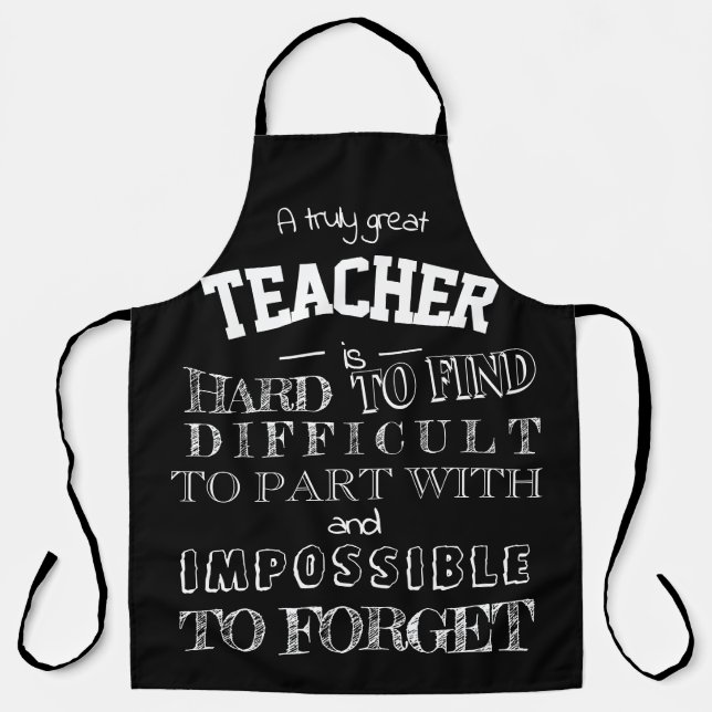 Teacher apron script thank you Appreciation Gift (Front)