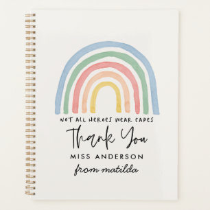 Teacher aquarelle arc-en-ciel mignon moderne