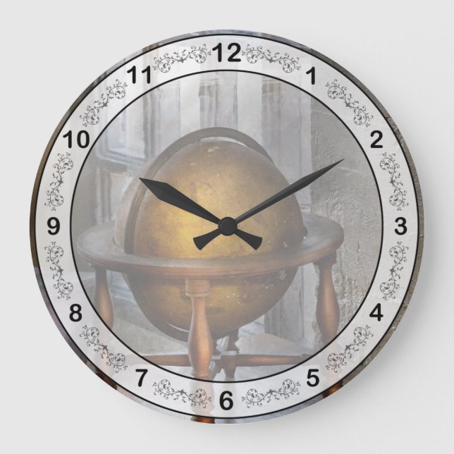Teacher - Around the world Large Clock (Front)